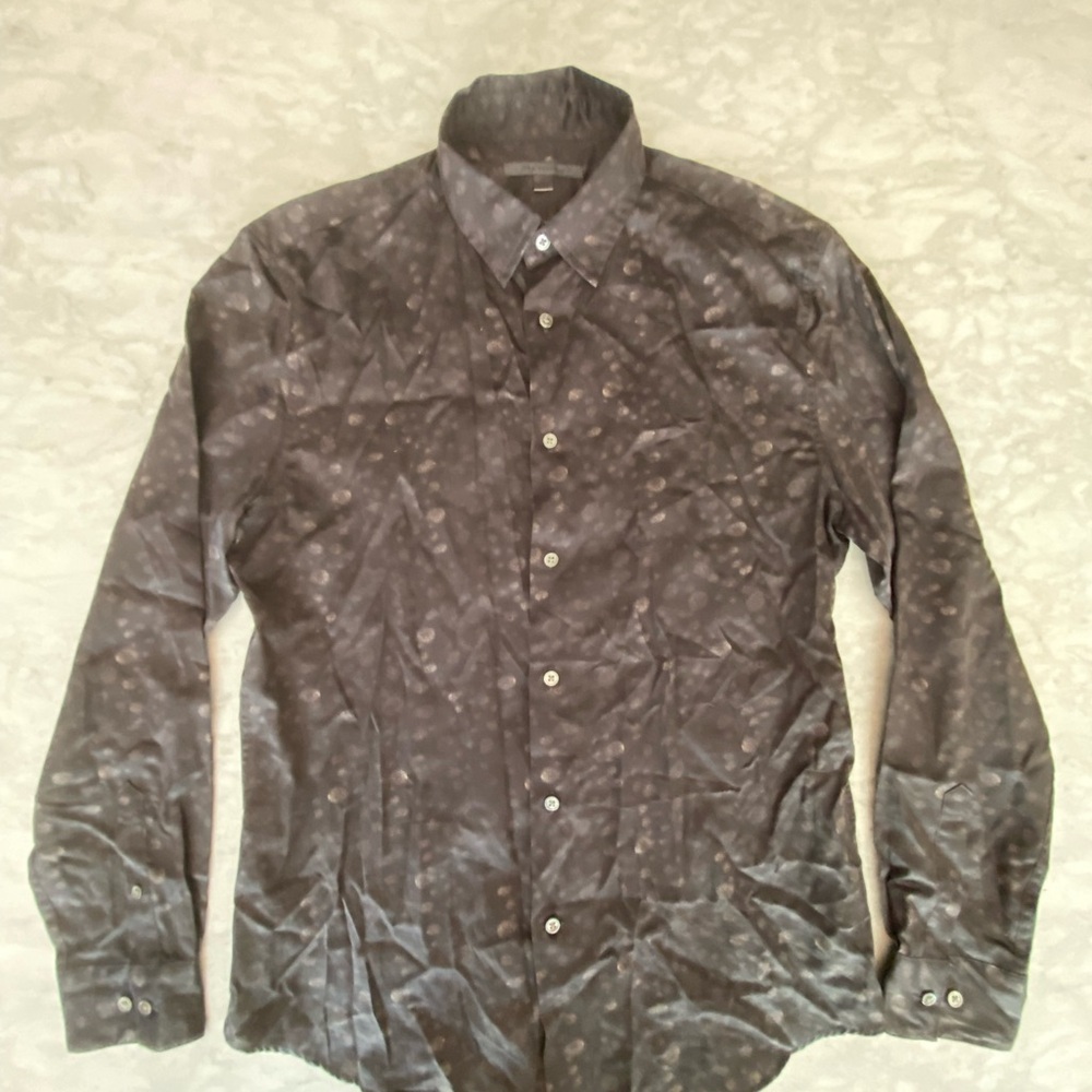John Varvatos Gray Casual Button Down Shirt